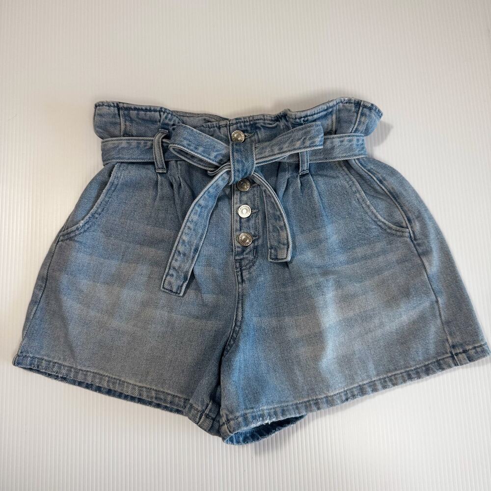 American Eagle Paperbag Waist Denim Shorts Women's 10 Coastal Grandmother Summer - Picture 11 of 11